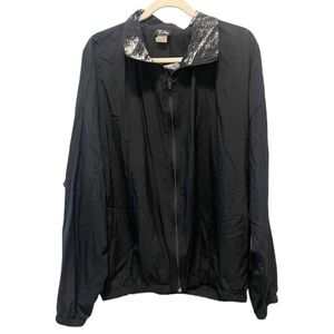 🌸 3/$10 Vintage 80s Tinley Black Lightweight Jacket Windbreaker XL